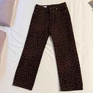 Zara Brown Animal Print Trousers